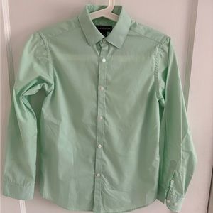 Boys Mint Green button down shirt- size 12